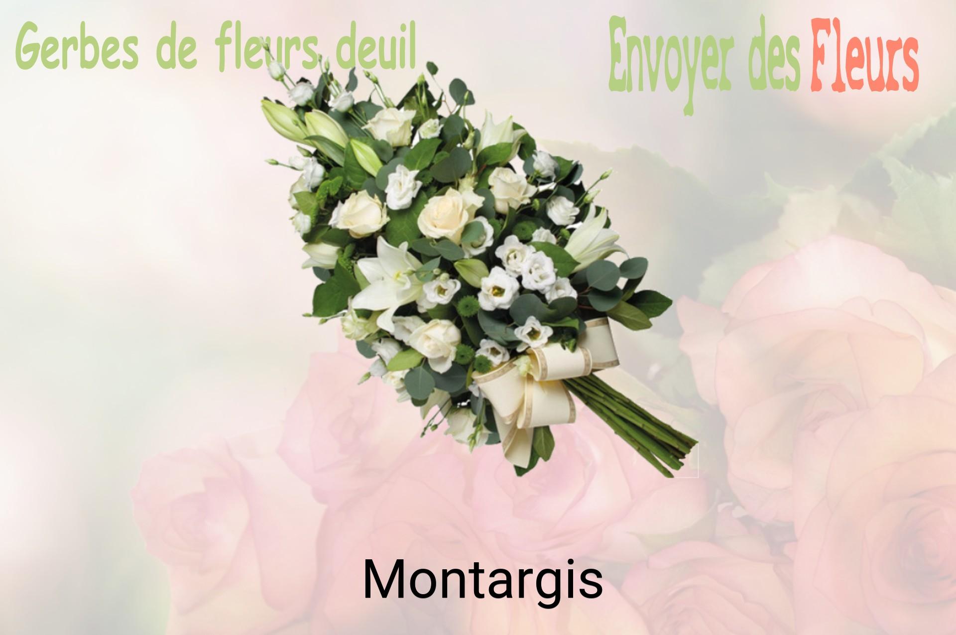 Gerbe de fleurs de deuil livrée à Montargis